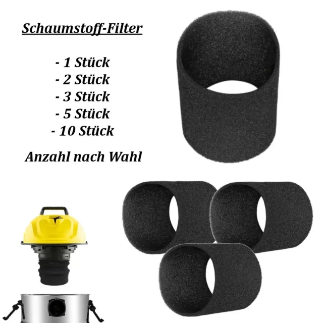 1x-10x Schaumfilter für Einhell RT-VC 1420, 1500, 1525, 1600, 1600 E, 1630