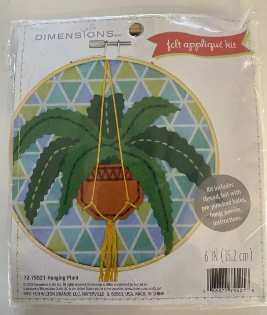 ¡NUEVO! Kit de apliques de fieltro Dimensions para elaboración de plantas colgantes