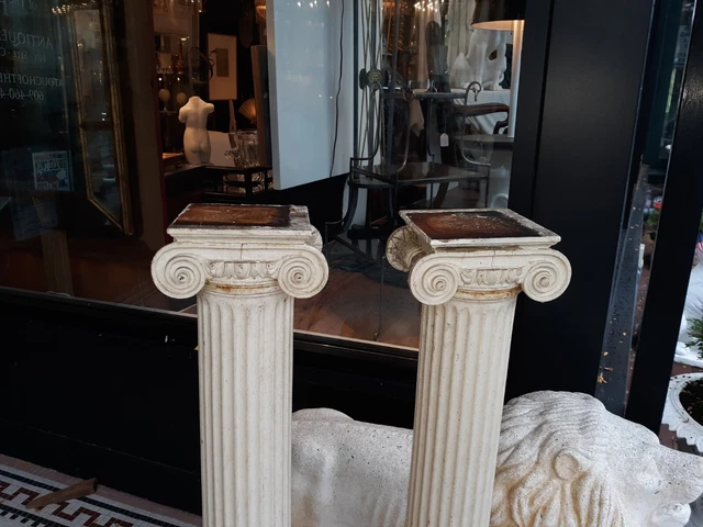 Pair Antique Wooden Architectural Salvage Columns 3
