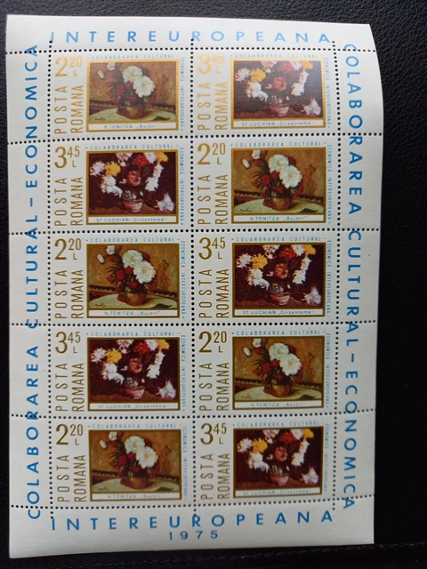 Rumänien 3 Blocks 1975, "Europäische Zusammenarbeit", postfrisch