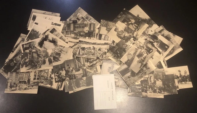 Lots 82 Cartes Postales En Noir Et Blanc Editées En 1986 Vieux Métiers Vielles