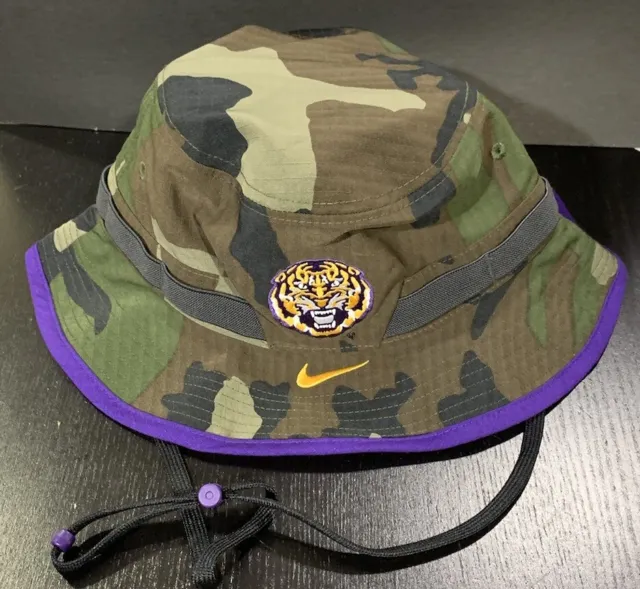 LSU Tigers Nike Football On Field Camo Green Bucket Hat Adult Unisex One Size