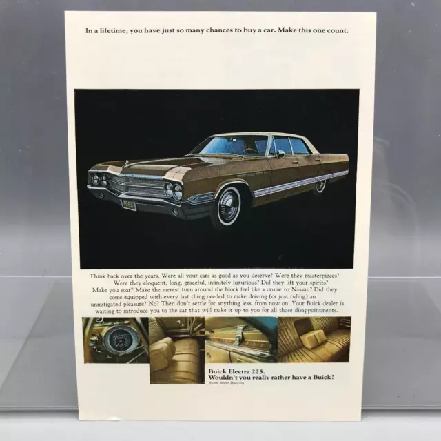 Vintage Zeitschrift Anzeige Aufdruck Design Werbe Buick Electra Automobile