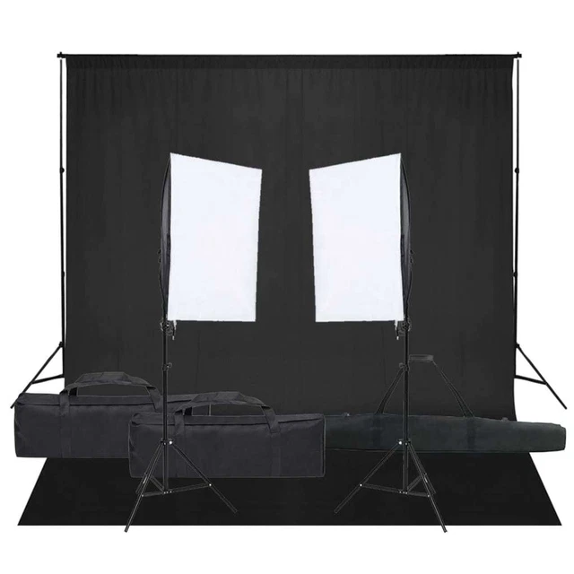 Kit per Studio Fotografico con Set di Luci e Fondale 5199397