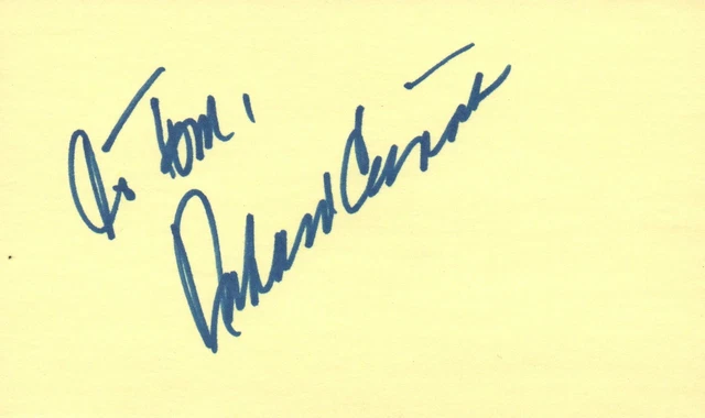 Richard Crenna Actor Director 1979 TV Movie Autographed Signed Index Card