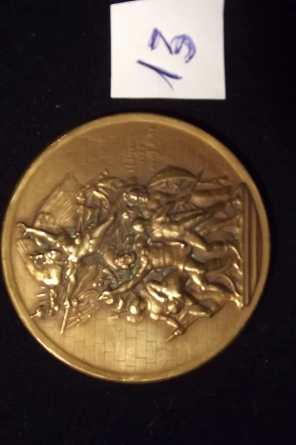 MEDAILLE EN bronze 80 ème anniversaire du syndicat des ouvriers des monnaies EUR 39,90 - FR