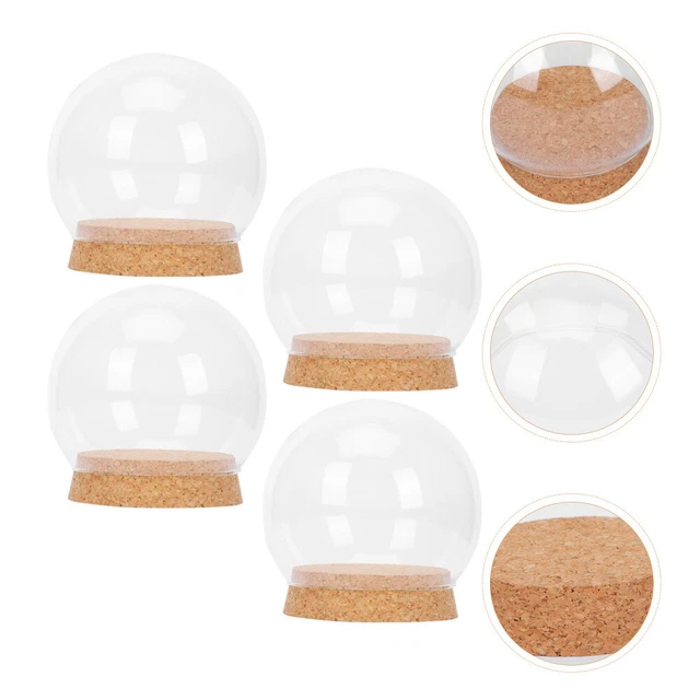 4 piezas Cubierta De Vidrio Corcho Cúpula De Flor Eterna Bebé Mini Regalos