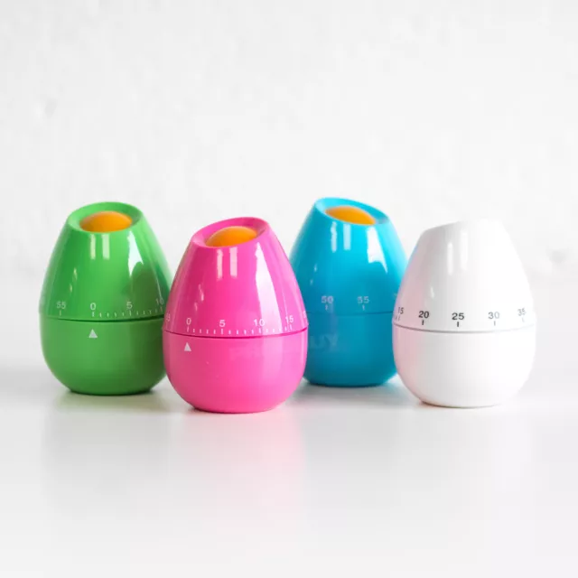 Novelty Wind Up 60 Minute Kitchen Timer Egg with Yolk Shaped Mechanical Alarm