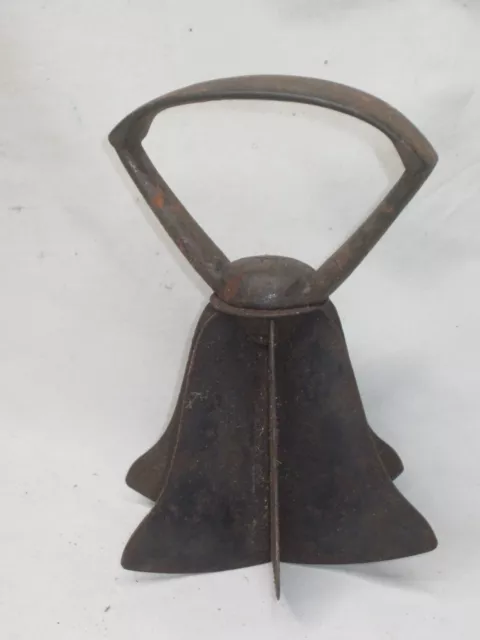 antique cast iron chopper cook chef chopping cutting 6 blade handled tool