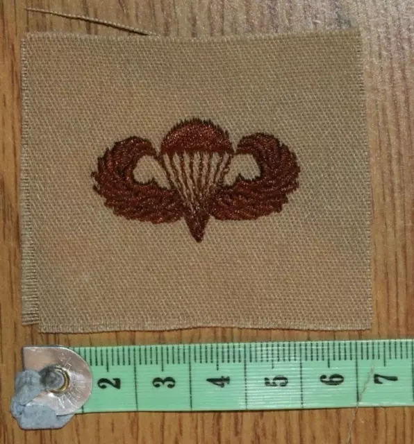 Original Us Desert Gulf War Basic Army Parachute Wing Cloth Qualification Badge