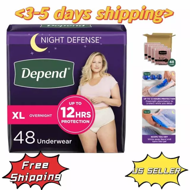 Depend Night Defense Adult Incontinence Underwear Overnight