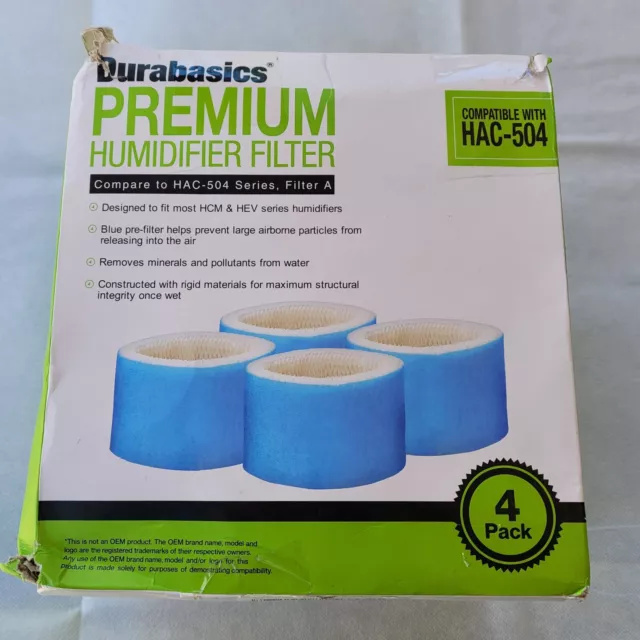 2 Pack DuraBasics PREMIUM Humidifier FILTERS Fits HAC-504 Filter A READ