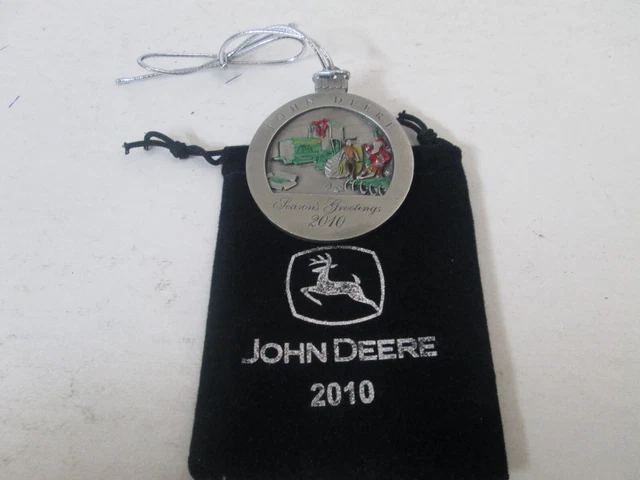 2010 John Deere Pewter Christmas Ornament - #15 In A Series