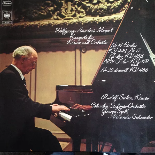 Wolfgang Amadeus Mozart, Rudolf Serkin Piano 2xLP Comp Vinyl Scha