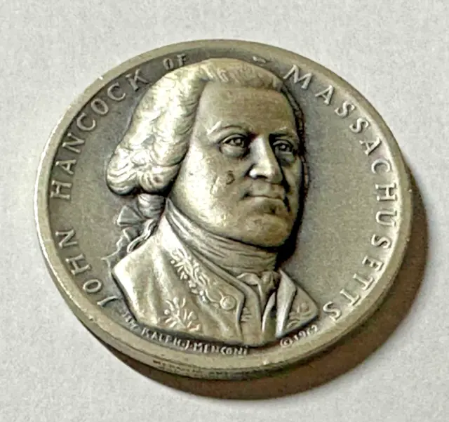 1962 Silver John Hancock Of Massachusetts Medallic Art Co N.y. Silver 999 Medal