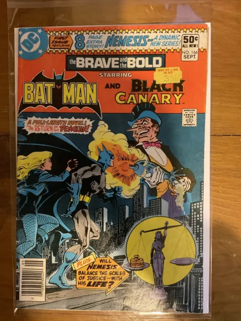 The Brave and the Bold #166 Batman and Black Canary (1980) DC Comics