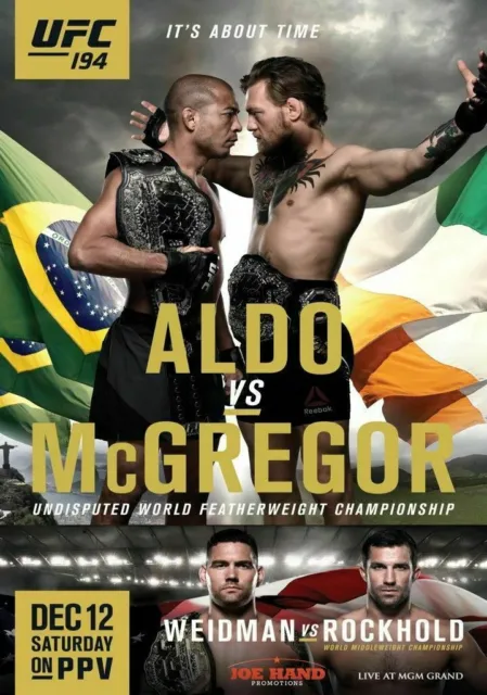 249224 UFC 194 Conor McGregor vs Jose Aldo Art STAMPA POSTER UK