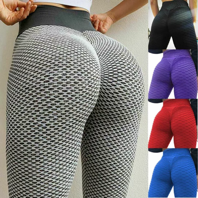 Women Anti-Cellulite Tik Tok Leggings Push Up Yoga Pants Bum Butt Lift  Sport Gym