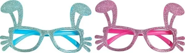 Child Kids Pink or Blue Novelty Easter Bunny Glasses (Pk 1)