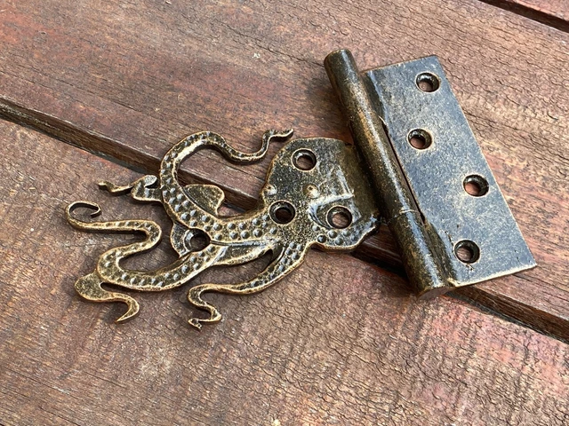 Animal Hinge Octopus Hardware Tentacle Sea Hand Forged Christmas Shutter Ocean