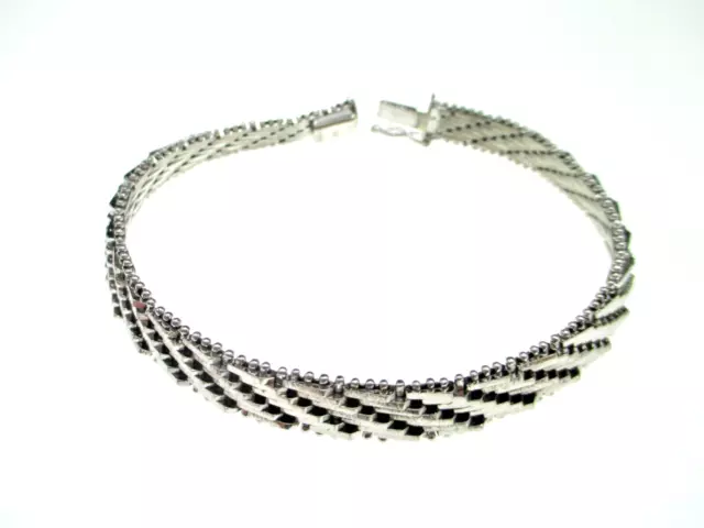 WLS Designer Armband 835 Silber Vintage Modernist Silver Bracelet Retro 70s Ära