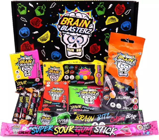 Brain Blasterz Sour Sweets Small Gift Box | Mega Sour Sweets, Brain Breakerz, &