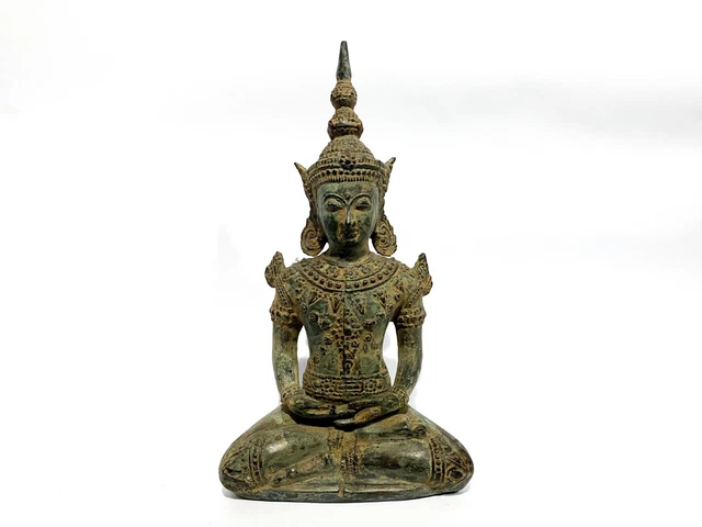 Vintage Buddha Angels Guardians 11.4" God Meditation, Teppanom Figurines Namaste