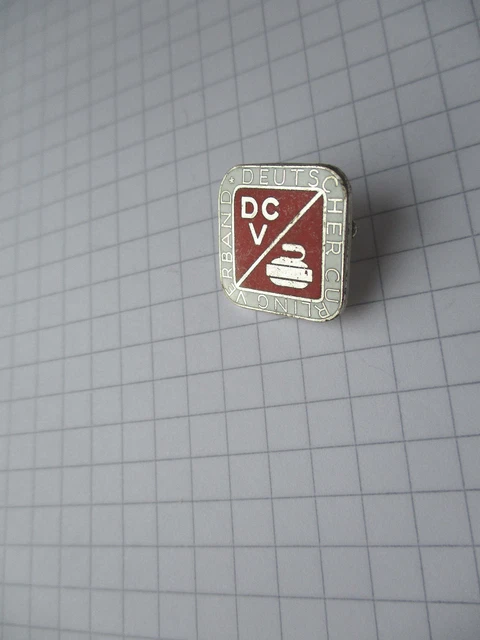 cc118) Anstecknadel Brosche DCV Deutscher Curling Verband Eisstockschiessen