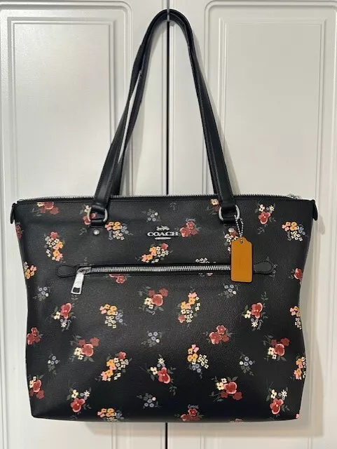 NWT COACH TAYLOR Tote With Wildflower Floral Print Bag Purse Chalk