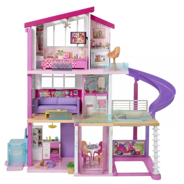 Barbie Dreamhouse, Doll House Playset with 70+ Accessories Including Transformin