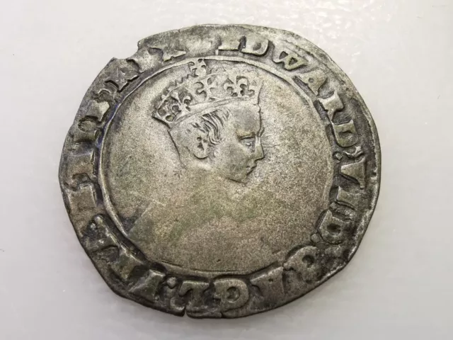 Edward VI, Debased Silver Shilling, 3rd Period 1551 (MDLI), MM Rose, GF, BA2912