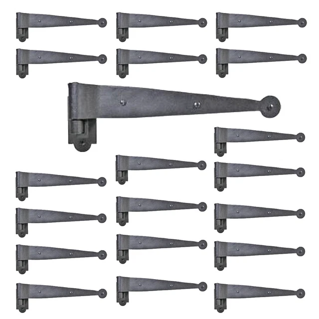 Iron Hinges Black Pintle Hinge Strap Shutter Hinge Offset 2.25 Inch