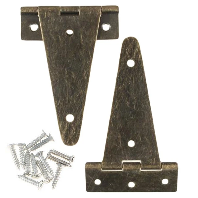 T-Strap Shed Hinge Gate Heavy Duty Door Barn Gates Hinges Black Wrought Hardware