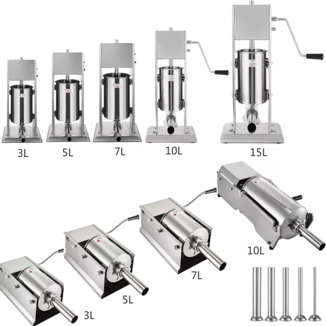 Sausage Stuffer Sausage Maker Vertical Horizontal Meat Stuffer Stainless Steel