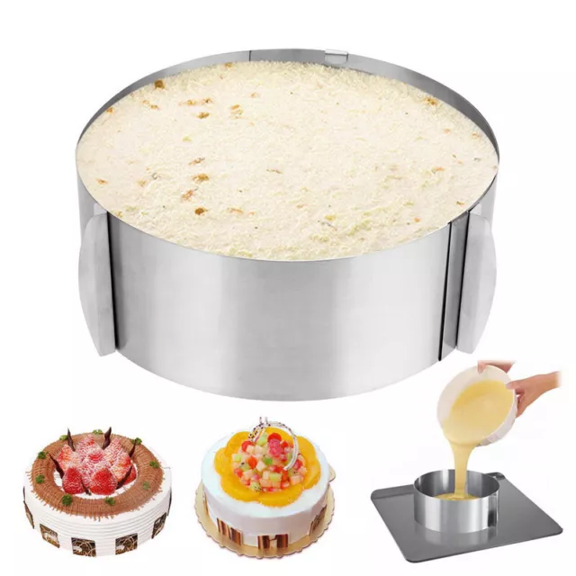 6"-12" Adjustable Round Cake Mold Bread Loaf Pan Tins Baking Mould Cake Bakeware