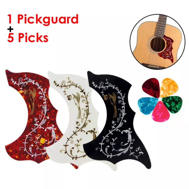 Hummingbird Acoustic Guitar Pickguard Adhesive Scratch Plate Pick Guard