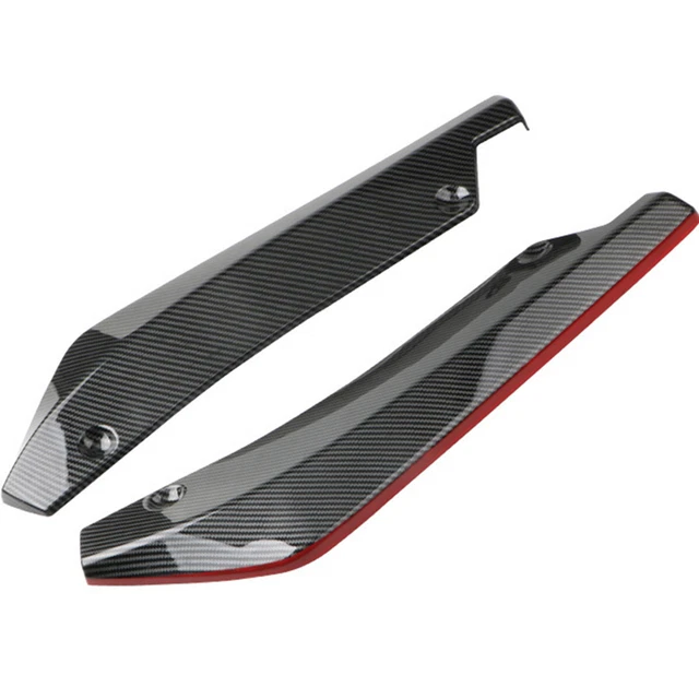 2Pc Splitter Diffuser Canard Spoiler Winglets Black For Car Body Rear Bumper Lip