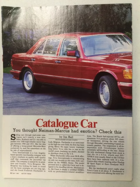 MBArt46 Article 1983 Mercedes Benz Neiman Marcus Catalogue Car May 1983 4 page