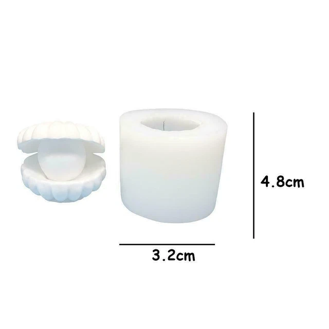 Molde de vela 3D en forma de carcasa hágalo usted mismo jabón perfume vela cera molde de silicona M4U7