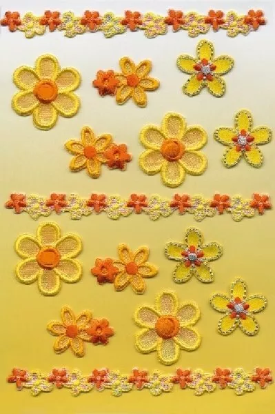 Artoz CREA-Motions Sticker, Blumen gelb / orange