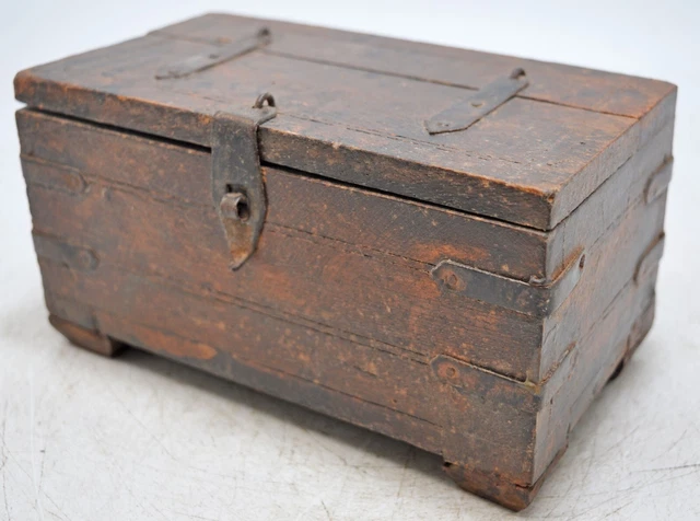 Antique Repasser Laiton Cadenas Rare Main de Collection Épais Corps
