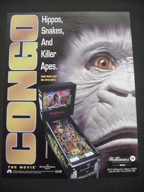 Congo Pinball Promo Flyer / Original Brochure