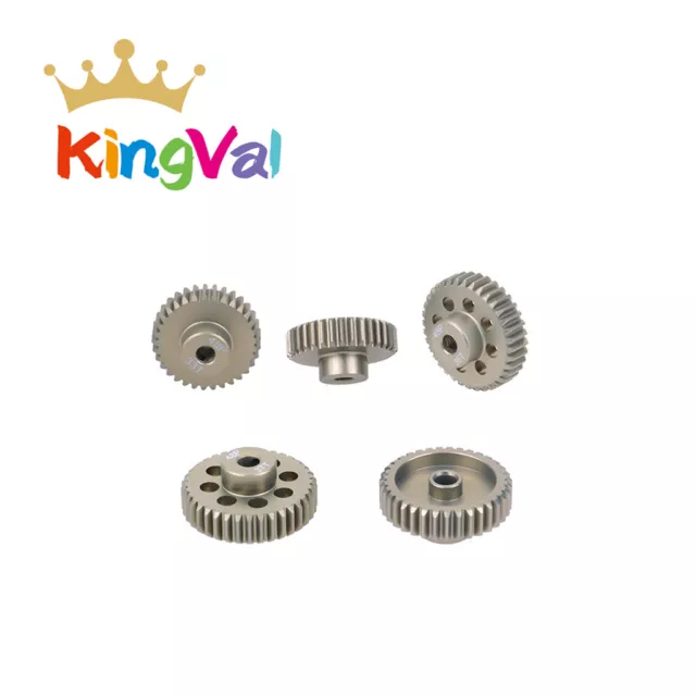 KingVal 5PCS 48DP 3.175mm 13T-48T Aluminum Pinion Motor Gear Set for 1/10 RC Car