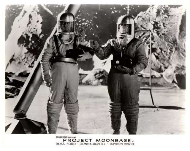 Project Moonbase Original Lobby Card Ross Ford in Space Suit Cult Sci fi 1953