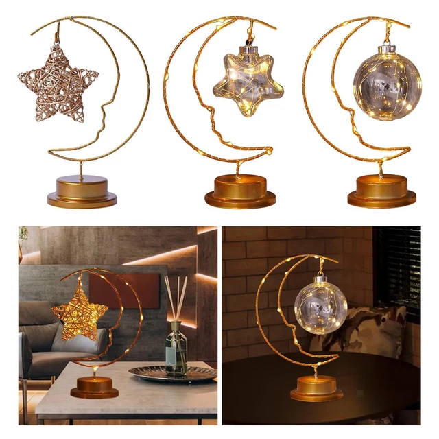 HANGING MOON LIGHT Lamp Table Centerpieces Decorations Ornament Night