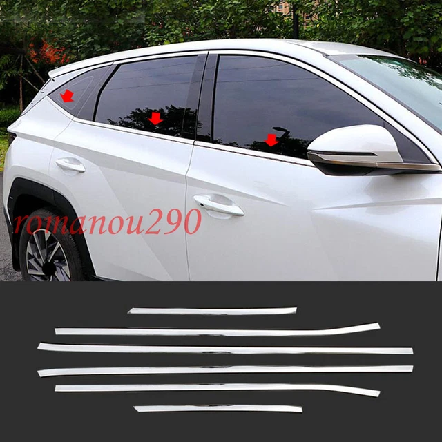 FOR HYUNDAI TUCSON 20222023 Stainless Car window Bottom strip Cover Trim 6pcs £74.20 PicClick UK