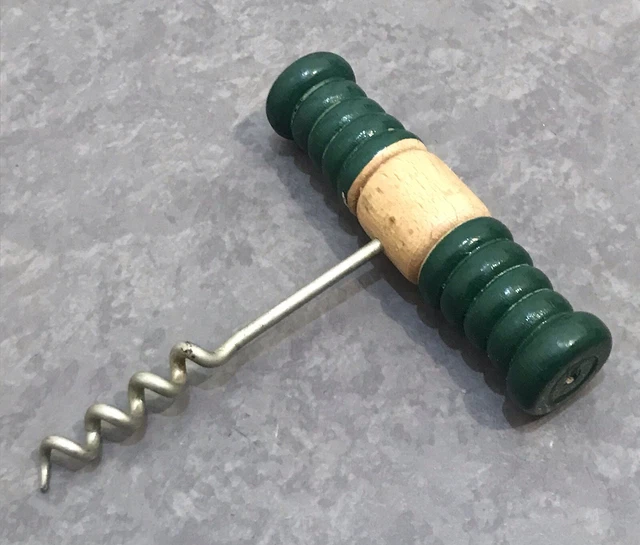 TIRE BOUCHON OUVRE Bouteille Manche En Bois Collection Vintage EUR 15,00 - FR