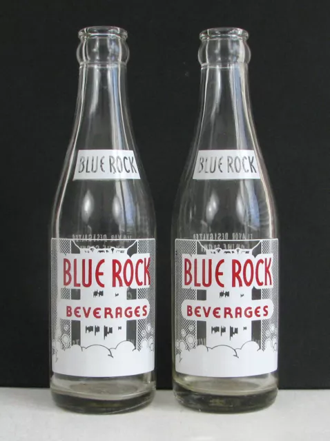 2 old FAIRVIEW, MONTANA / BLUE ROCK BEVERAGES ACL soda bottles