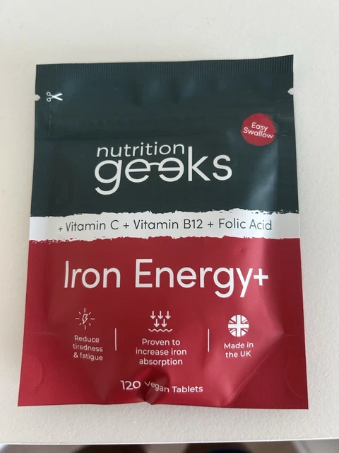 NUTRITION GEEKS IRON Energy+ Tablets. £3.82 - PicClick UK