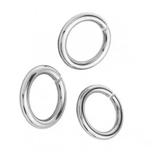 925 Sterling Silver HEAVY OPEN JUMP RINGS - 5mm, 6mm, 8mm, 9mm WHOLESALE